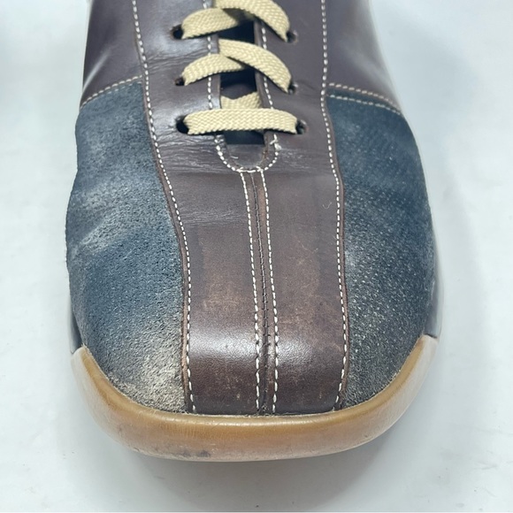 Cole Haan Shoes Mens 10 Gray Brown Leather Bicycle Toe Air Soles Oxford Sneaker - Picture 8 of 16